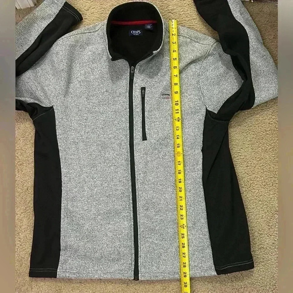 Chaps Men’s XL Fleece Lined Full Zip Sweater - Picture 8 of 9